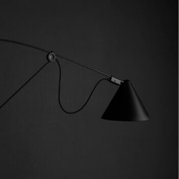 midgard LED stojacia lampa AYNO L, čierna/čierna 4 000 K 166 cm