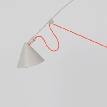 midgard LED stojacia lampa AYNO L, sivá/oranžová, 4 000 K, 166 cm