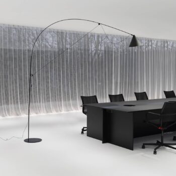 midgard LED stojacia lampa AYNO XL čierna/čierna 2 700 K 290 cm
