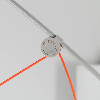 midgard LED stojacia lampa AYNO XL, sivá/oranžová, 3 000 K 290 cm