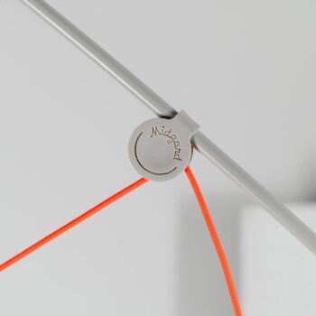 midgard LED stojacia lampa AYNO XL, sivá/oranžová, 4 000 K 290 cm