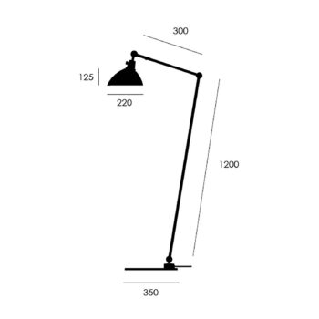 midgard modulárna stojacia lampa TYPE 556 biela 140 cm