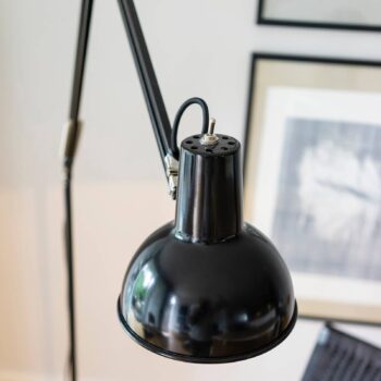 midgard pružinová stojaca lampa nastavenie, čierna