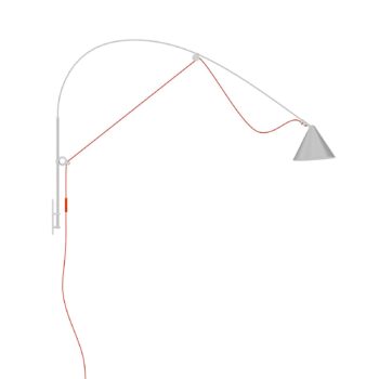nástenné LED svietidlo midgard AYNO L, sivo-oranžové, 3 000 K, 130 cm