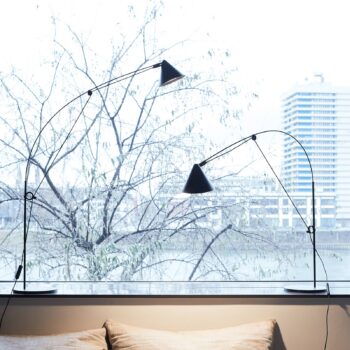 stolová LED lampa midgard AYNO S, čierna/čierna 2 700 K 76 cm