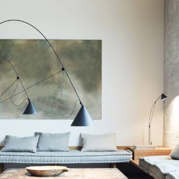stolová LED lampa midgard AYNO S, čierna/čierna 4 000 K 76 cm