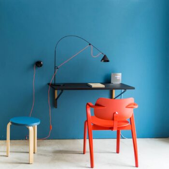 stolová LED lampa midgard AYNO S, čierna/oranžová, 2 700 K 76 cm