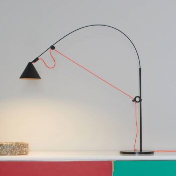 stolová LED lampa midgard AYNO S, čierna/oranžová, 4 000 K 76 cm