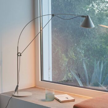 stolová LED lampa midgard AYNO S, sivá/sivá, 2 700 K, 76 cm