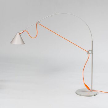 stolová LED lampa midgard AYNO S, sivo-oranžová, 2 700 K, 76 cm