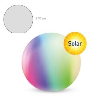 tint LED guľa Calluna Solar, CCT, RGB, Ø 35 cm