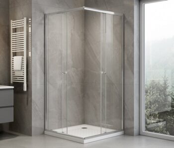 AQUALINE - AGGA štvorcová sprchová zástena 800x800, číre sklo HLF808Y