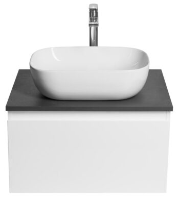 AQUALINE - ALTAIR skrinka s doskou 62,5 cm, biela/antracit bridlica AI267-03