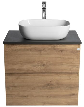 AQUALINE - ALTAIR skrinka s doskou 68 cm, dub emporio/antracit bridlica AI370-02