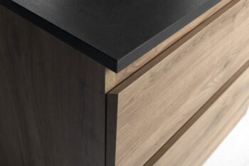 AQUALINE - ALTAIR skrinka s doskou 68 cm, dub emporio/antracit bridlica AI370-02