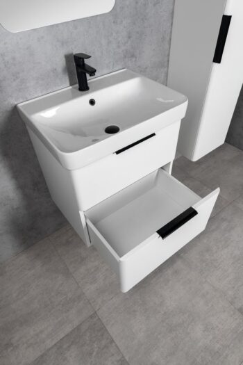 AQUALINE - DENEB umývadlová skrinka 56,5x55x43,5cm, biela mat DN260