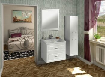 AQUALINE - FAVOLO umývadlová skrinka 76,5x60x44,6cm, biela mat FV280