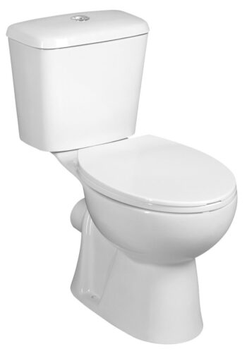 AQUALINE - JOSE WC kombi, dvojité tlačítko 3/6 l, zadný odpad, biela PS8812