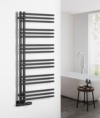 AQUALINE - POSEIDON vykurovacie teleso 450x1140, čierna mat PS411B