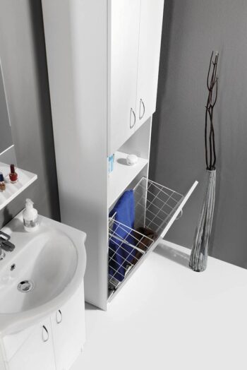 AQUALINE - SIMPLEX ECO vysoká skrinka s košom 50x180x30cm SIME510