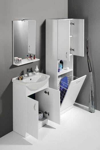 AQUALINE - SIMPLEX ECO vysoká skrinka s košom 50x180x30cm SIME510