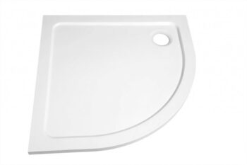 AQUALINE - TECMI vanička z liateho mramoru, štvrťkruh 90x90x3cm, R55 PQ559