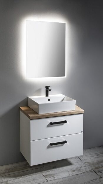 AQUALINE - VEGA doska pod umývadlo 72,5x45cm, dub platin VG775