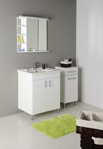 AQUALINE - VEGA skrinka spodná s košom 40x78x31cm, biela VG078