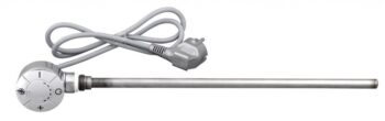 AQUALINE - Vykurovacia tyč s termostatom, rovný kábel, 300 W, chróm LT67443