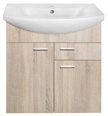AQUALINE - ZOJA umývadlová skrinka 71,5x74x34cm, dub platin 51175