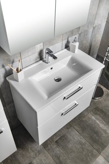 AQUALINE - ZUNO 85 keramické umývadlo nábytkové 85x45cm, biela 9085