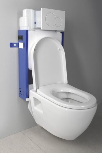AQUALINE - Závesné WC Nera s podomietkovou nádržkou a tlačidlom Geberit, biela WC-SADA-17