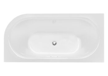 BESCO - Voľne stojaca vaňa AVITA A-LINE biela, sifón s prepadom - Farba sifónu - Chróm, Rozmer vane - 150 × 75 cm, Spôsob prevedenia - Ľavé VANAVITAL15L