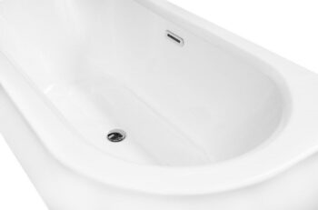BESCO - Voľne stojaca vaňa AVITA A-LINE biela, sifón s prepadom - Farba sifónu - Chróm, Rozmer vane - 150 × 75 cm, Spôsob prevedenia - Ľavé VANAVITAL15L