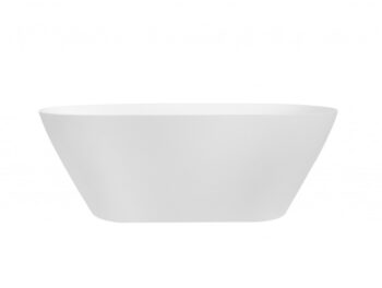 BESCO - Voľne stojaca vaňa MOYA biela matná - Farba - Biela matná, Farba sifónu - Zlatá, Rozmer vane - 160 × 68 cm VANMOYA160ZCM