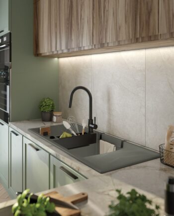 DEANTE DEANTE - Magnetic anthracite metallic granitový drez 2-bowl ZRM_T213