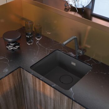 DEANTE DEANTE - Momi anthracite metallic Granitový drez, 1-bowl ZKM_T10A
