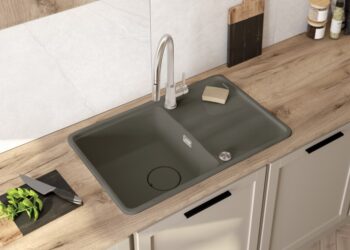 DEANTE DEANTE - Momi anthracite metallic Granitový drez, 1-bowl with drainer ZKM_T113