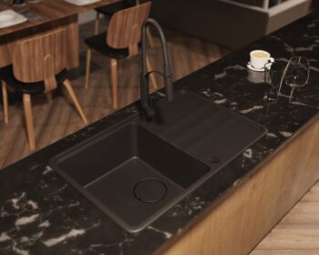 DEANTE DEANTE - Momi anthracite metallic Granitový drez, 1-bowl with drainer ZKM_T11A