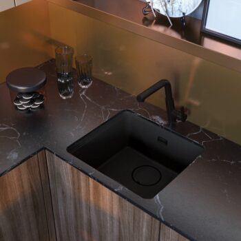 DEANTE DEANTE - Momi metallic graphite Granitový drez, 1-bowl ZKM_G10A