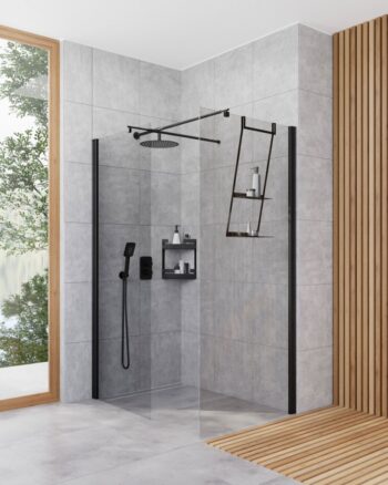 DEANTE - Kerria plus čierna - Sprchová stena / walk - in, systém Kerria Plus, 80 cm KTS_N38P