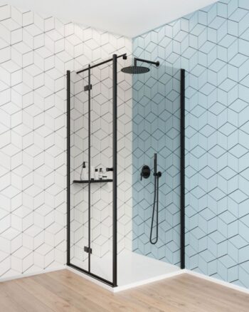DEANTE - Kerria plus čierna - Sprchová stena / walk - in, systém Kerria Plus, 80 cm KTS_N38P