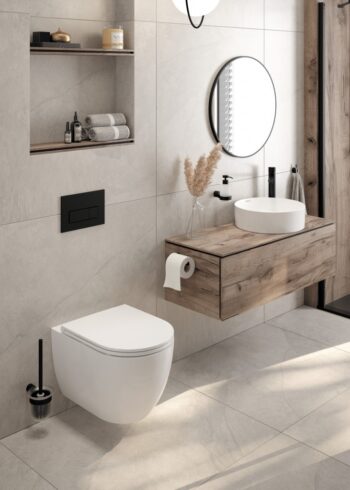 DEANTE - Okrúhle zrkadlo nero, závesné, v ráme - okrúhle ADR_N831