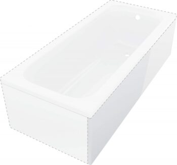 DEANTE - Prizma biely panel na vaňu 140 cm - dlhá strana KTJD014O