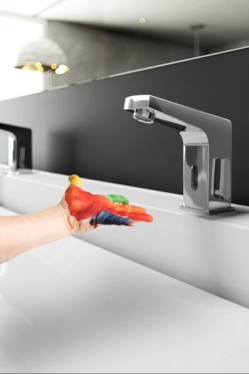 DEANTE - Sensor chróm - Umývadlová batéria senzorová, s reguláciou teploty - 230/6V BCH_029V