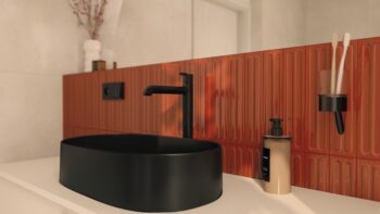 DEANTE - Silia nero Granit umývadlo, oval CQS_NU6S