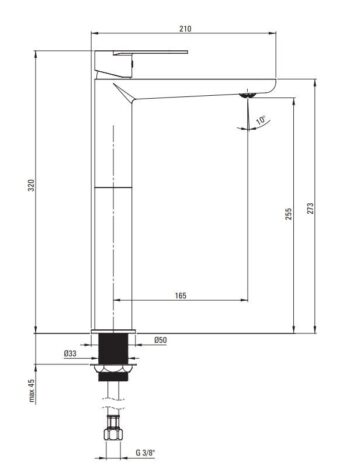DEANTE - Umývadlová batéria Alpinia chróm - ECO-aerator 4.5 l/min BGAE020K