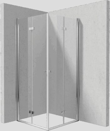 DEANTE/S - Sprchovací kút dvojité skladací 80x70 KTSX047P+KTSX042P KERRIA/0395