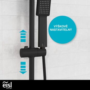 Eisl Eisl - Sprchový set bez batérie EASY ENERGY, čierna DX12004BL DX12004BL