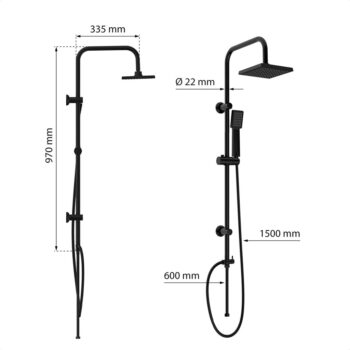 Eisl Eisl - Sprchový set bez batérie EASY ENERGY, čierna DX12004BL DX12004BL